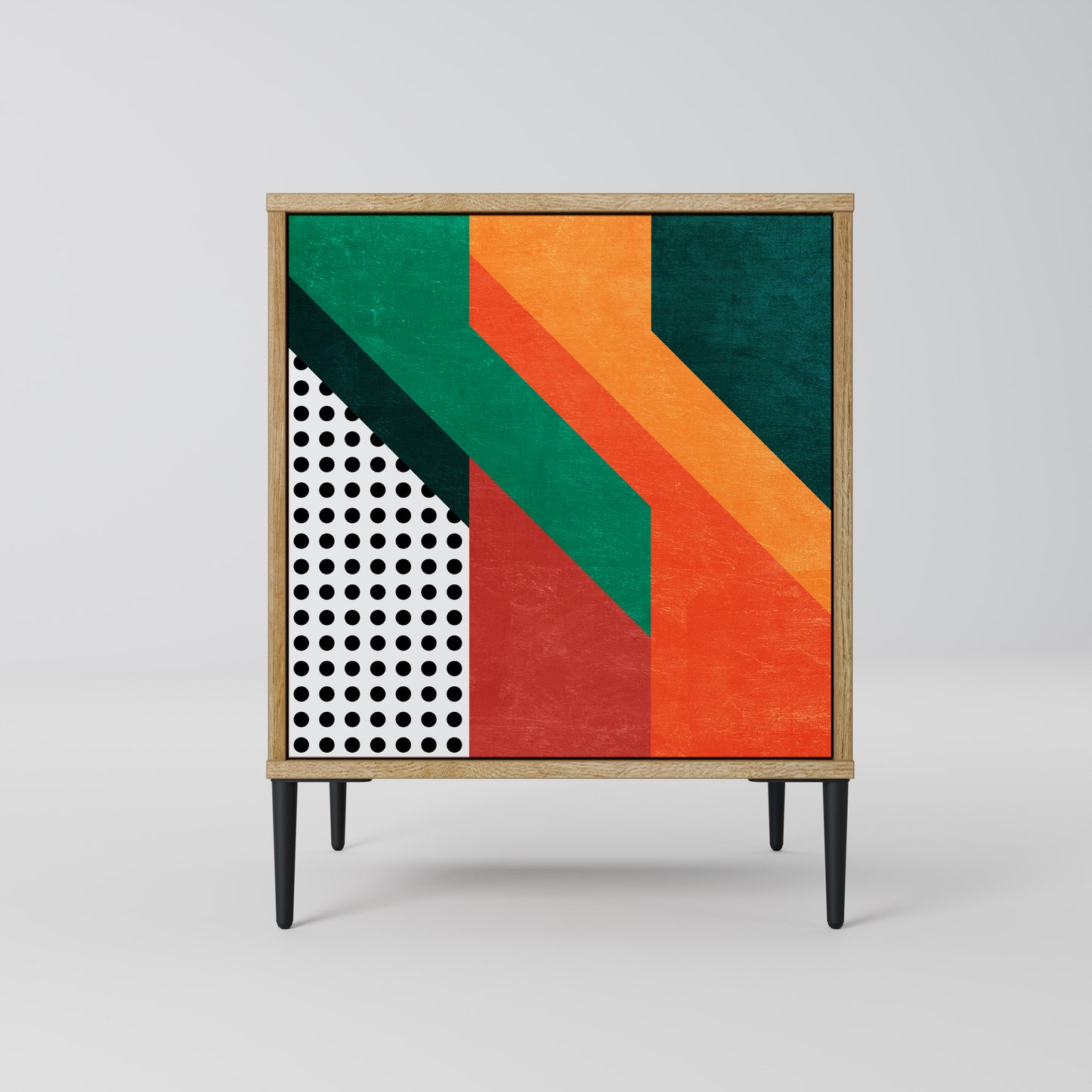 Credenza MAKESHIFT ARTISTRY a 1 anta effetto rovere