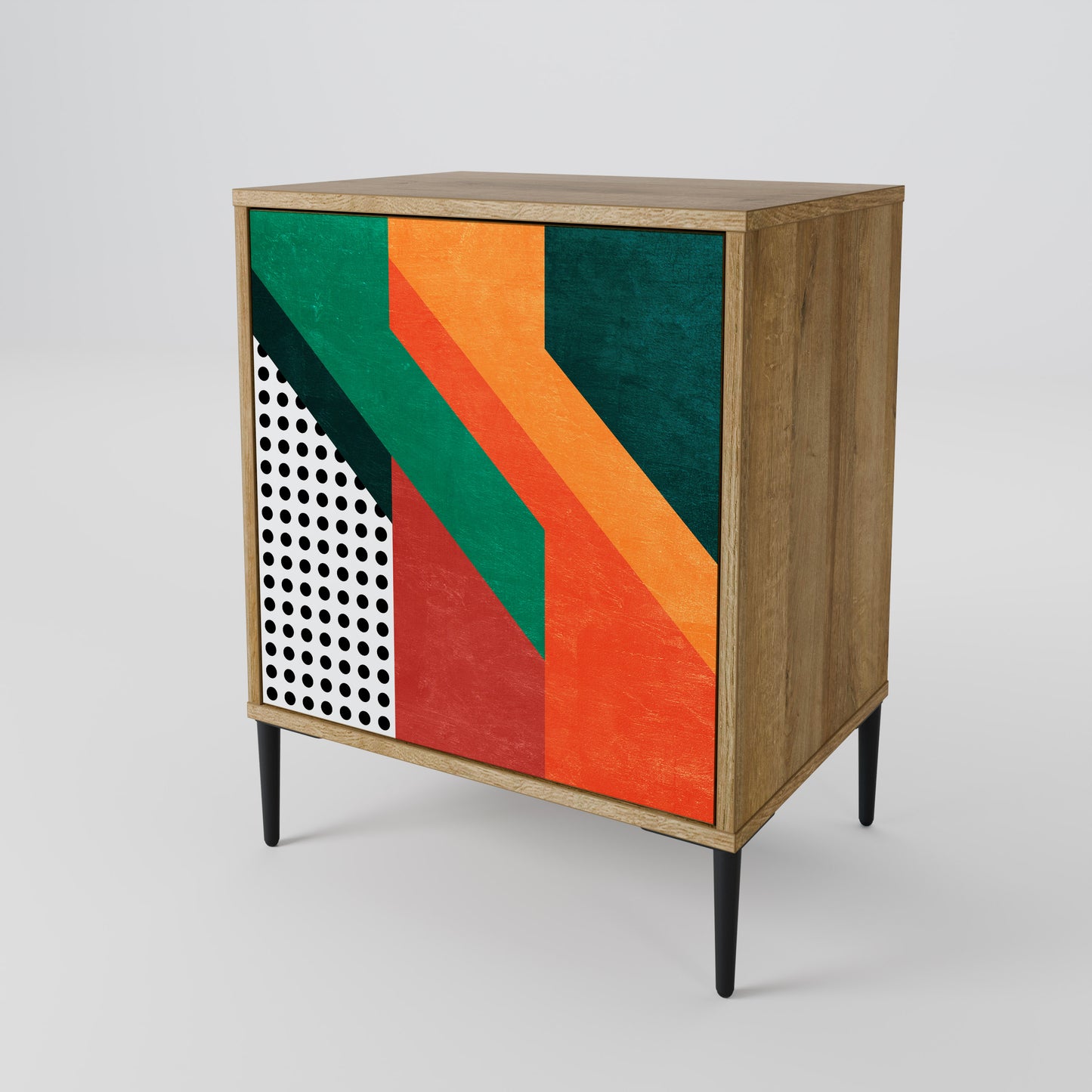 Credenza MAKESHIFT ARTISTRY a 1 anta effetto rovere