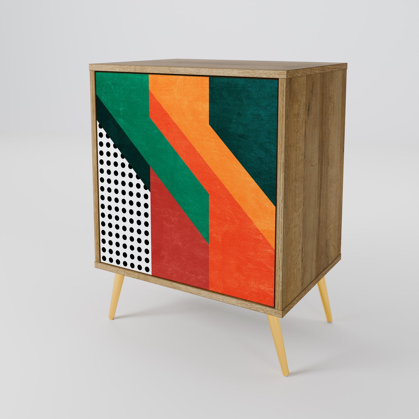Credenza MAKESHIFT ARTISTRY a 1 anta effetto rovere