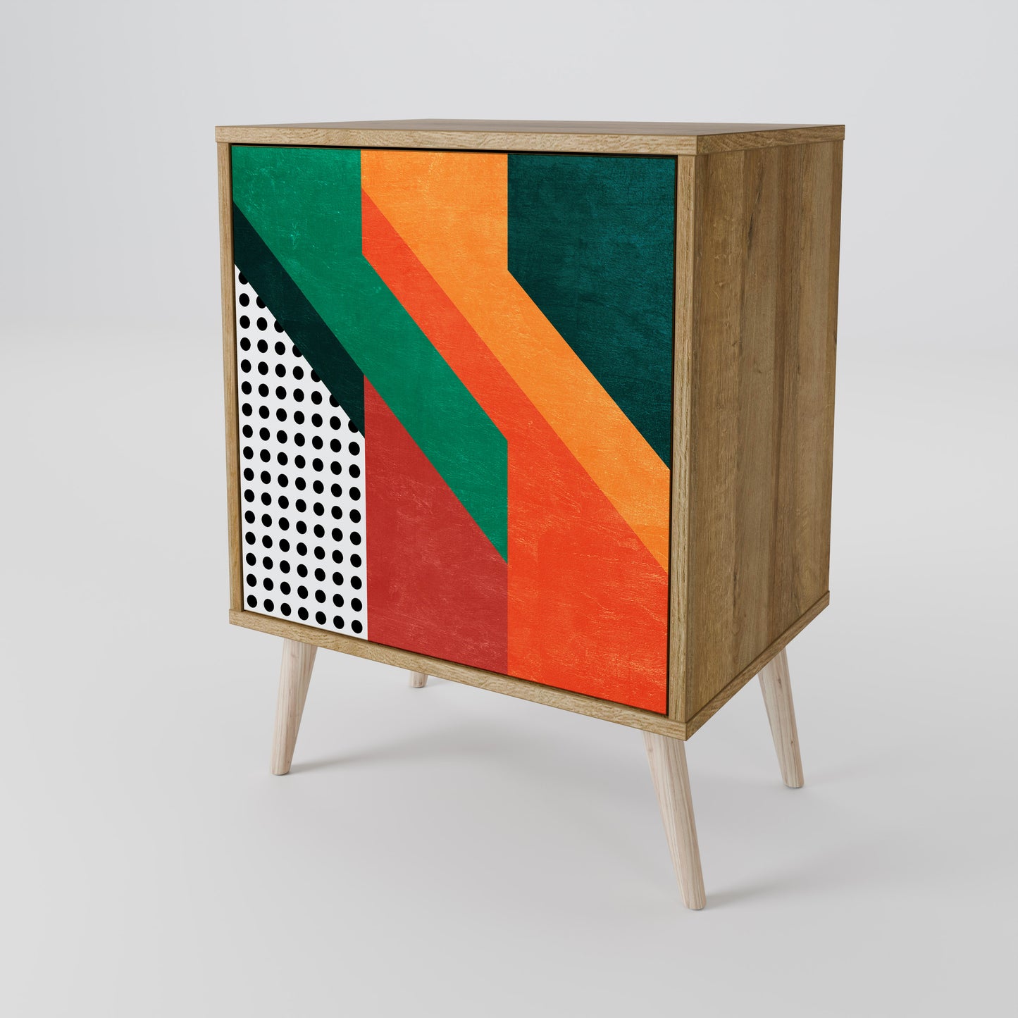 Credenza MAKESHIFT ARTISTRY a 1 anta effetto rovere