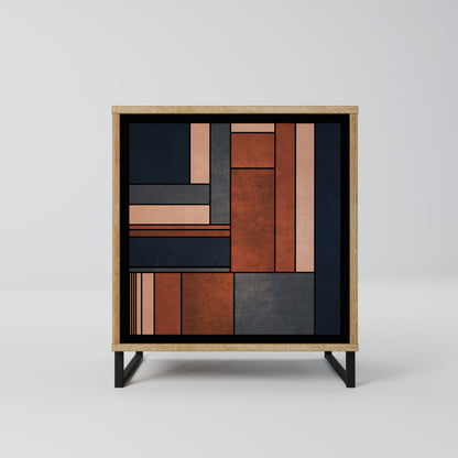 Credenza INTREPID FORMATION a 1 anta effetto rovere