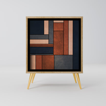 Credenza INTREPID FORMATION a 1 anta effetto rovere