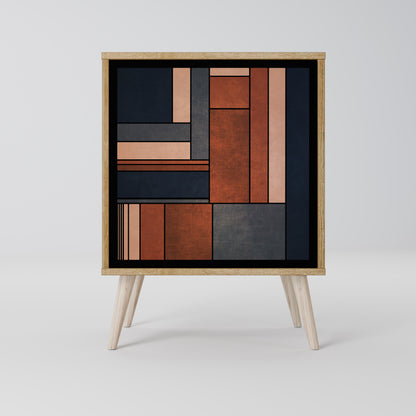 Credenza INTREPID FORMATION a 1 anta effetto rovere