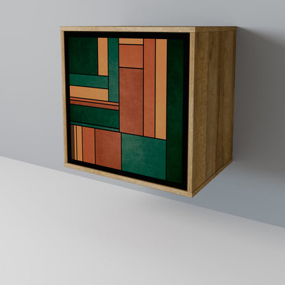 Credenza EARTHY FIGURES a 1 anta effetto rovere