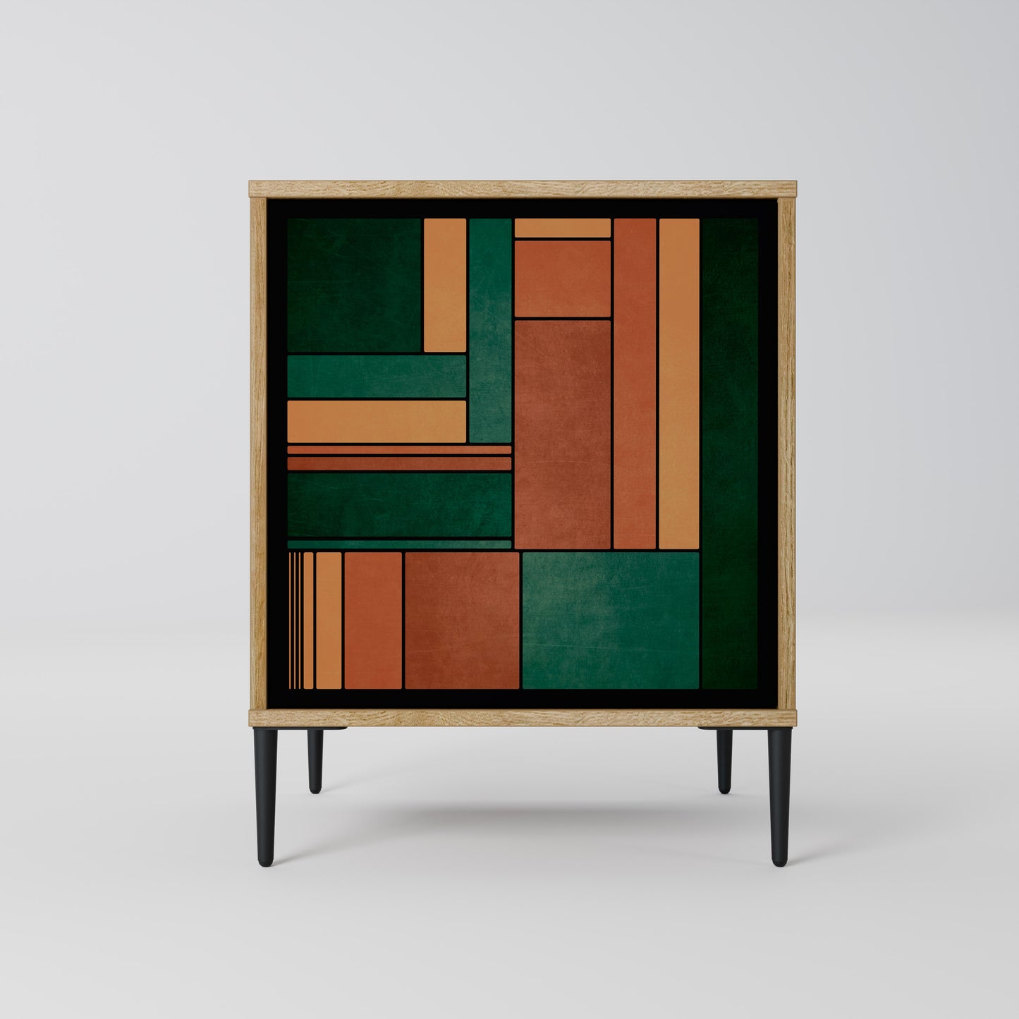 Credenza EARTHY FIGURES a 1 anta effetto rovere