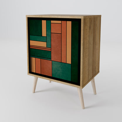 Credenza EARTHY FIGURES a 1 anta effetto rovere