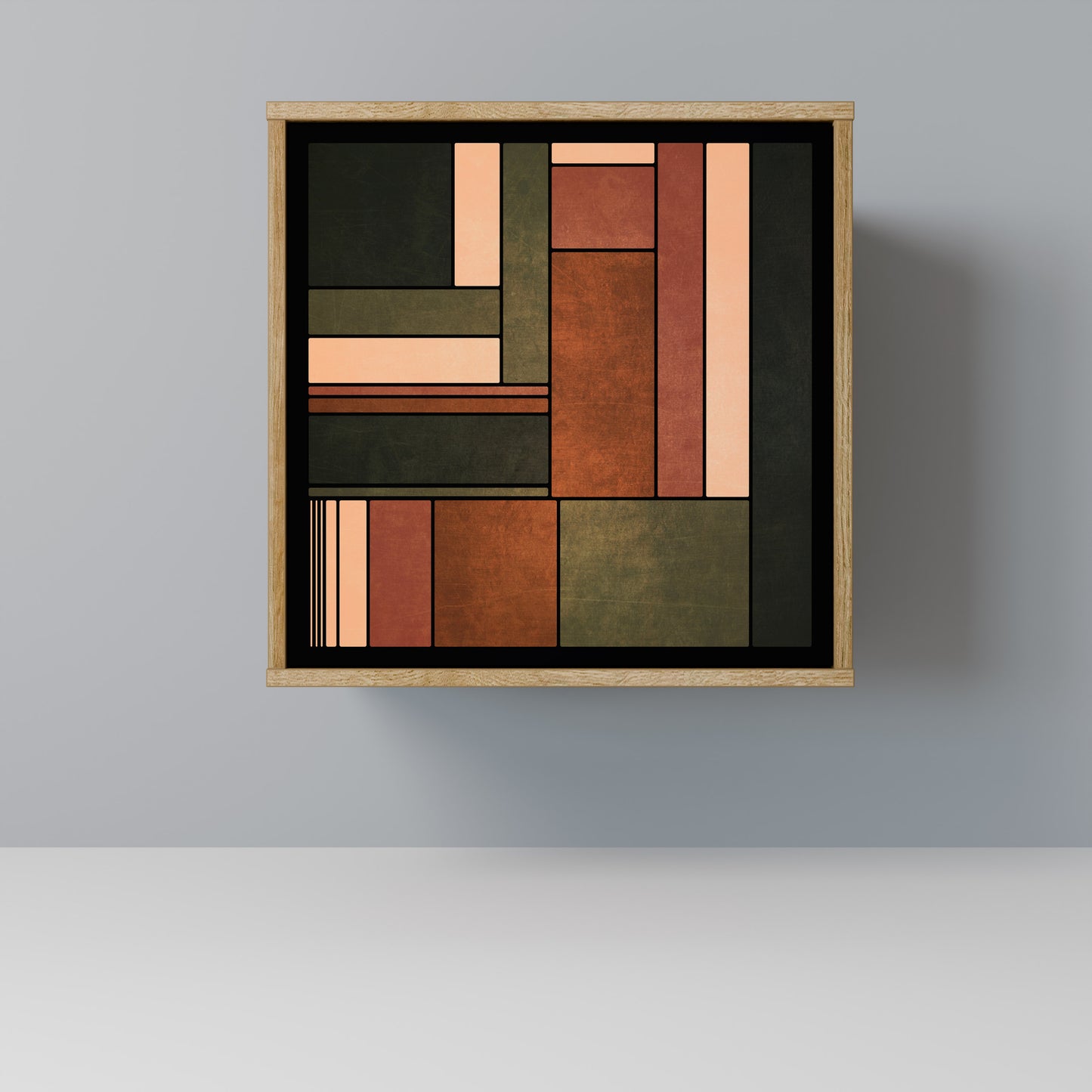 FIGURES OF NATURE Credenza a 1 anta effetto rovere