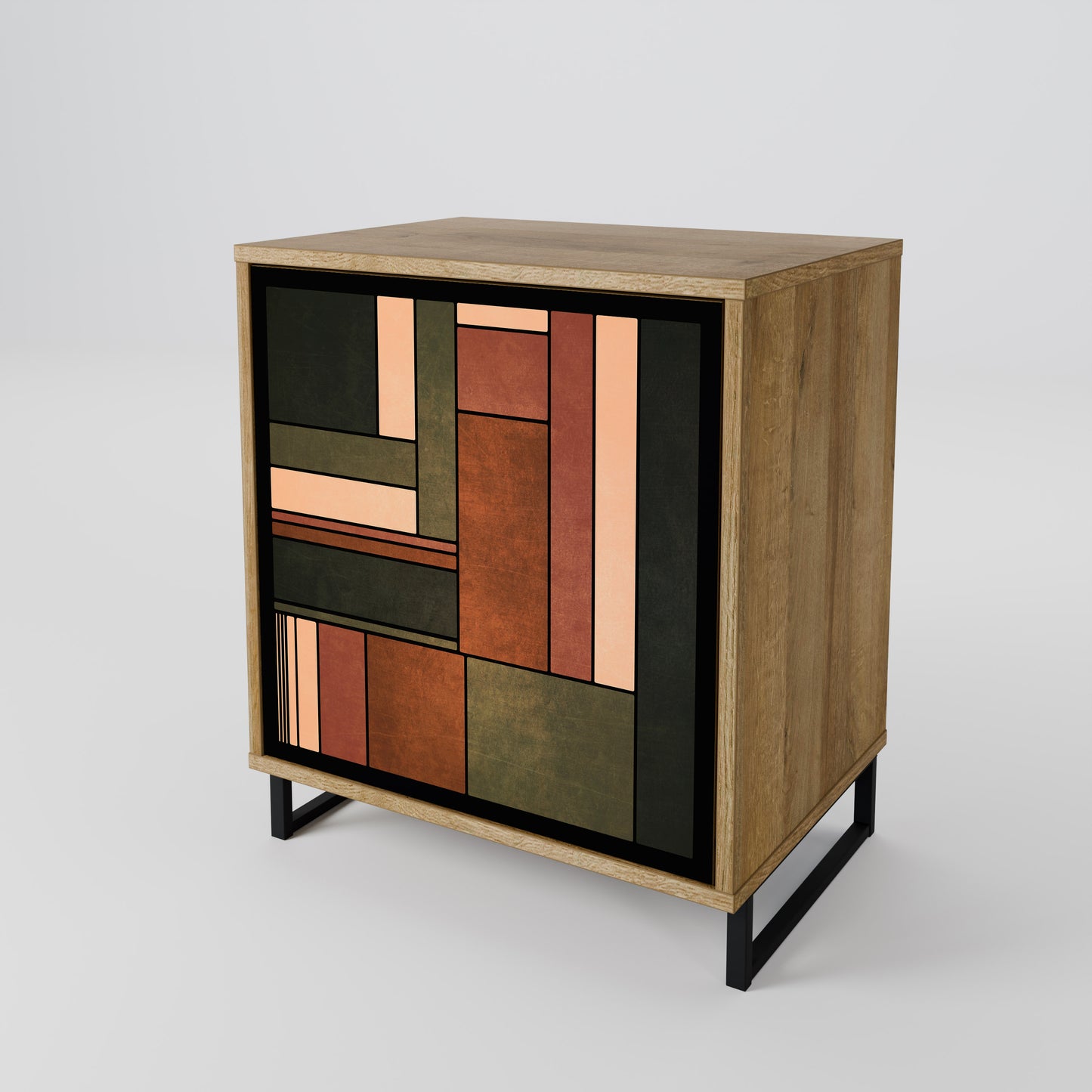 FIGURES OF NATURE Credenza a 1 anta effetto rovere