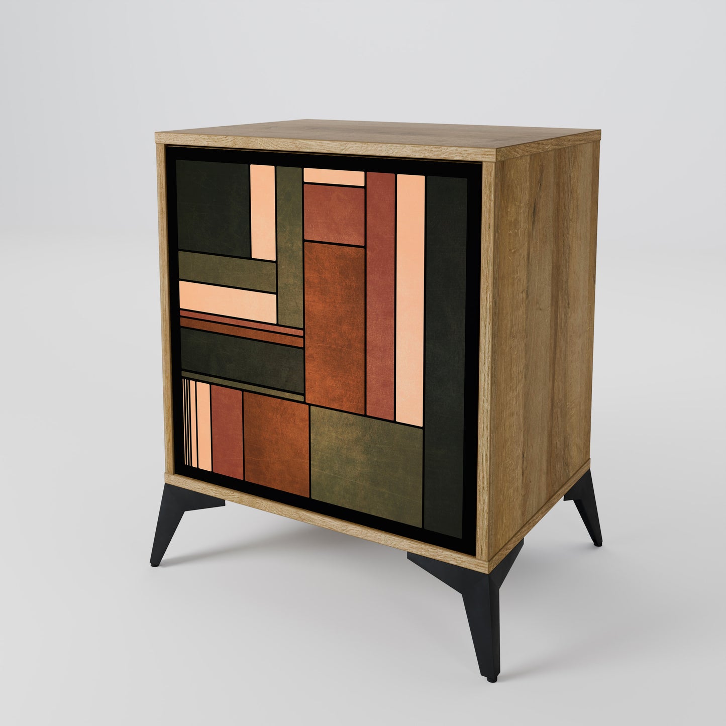 FIGURES OF NATURE Credenza a 1 anta effetto rovere