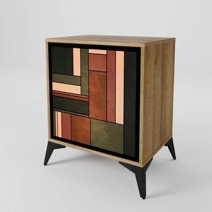 FIGURES OF NATURE Credenza a 1 anta effetto rovere
