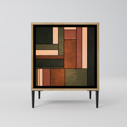 FIGURES OF NATURE Credenza a 1 anta effetto rovere