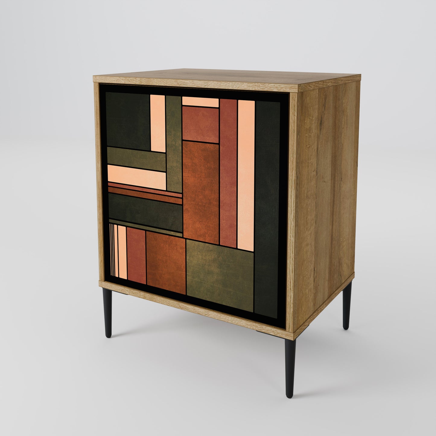 FIGURES OF NATURE Credenza a 1 anta effetto rovere