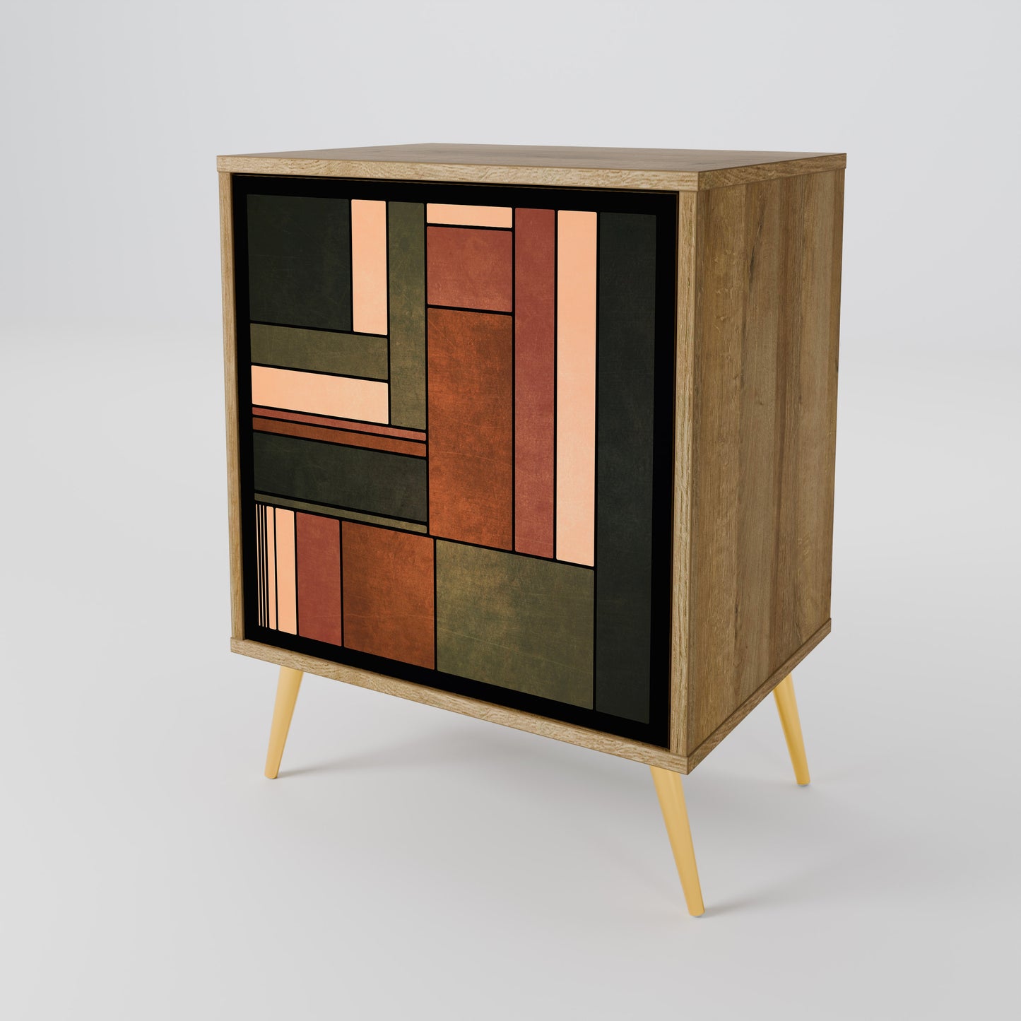 FIGURES OF NATURE Credenza a 1 anta effetto rovere