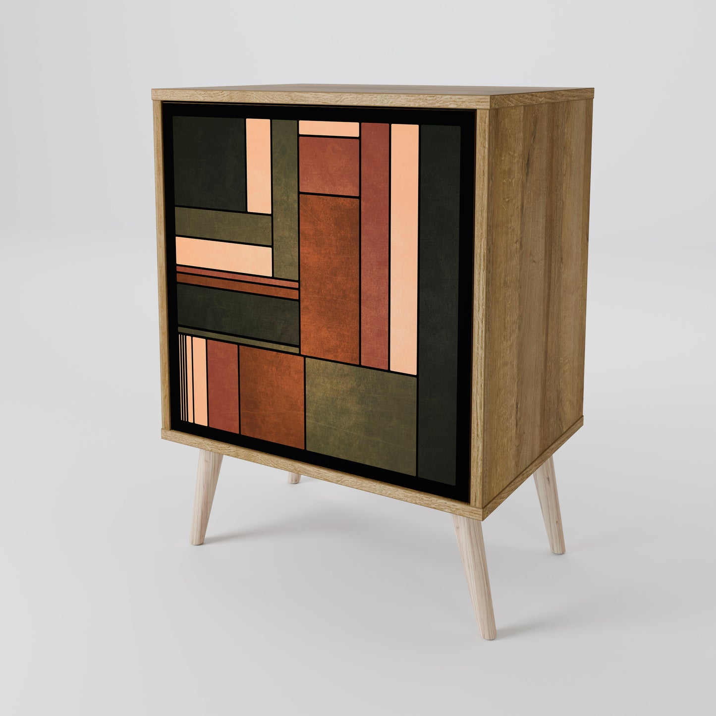 FIGURES OF NATURE Credenza a 1 anta effetto rovere