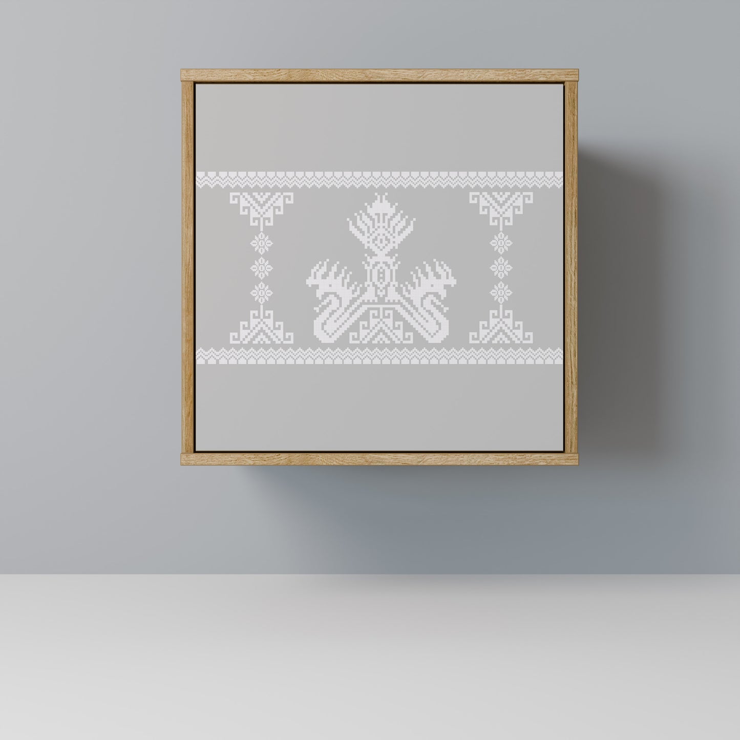 Credenza THAI GRAY a 1 anta effetto rovere