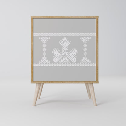 Credenza THAI GRAY a 1 anta effetto rovere