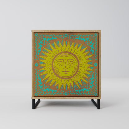 Credenza SUNSHINE EULOGY a 1 anta effetto rovere