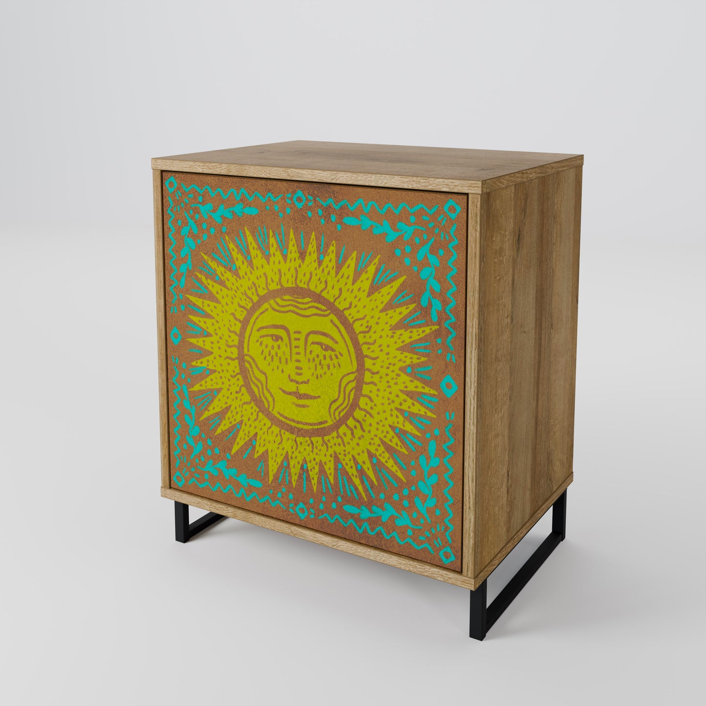 Credenza SUNSHINE EULOGY a 1 anta effetto rovere