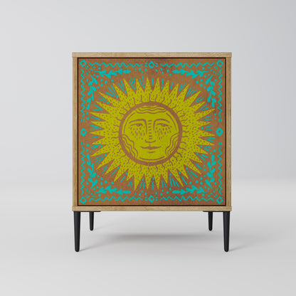 Credenza SUNSHINE EULOGY a 1 anta effetto rovere
