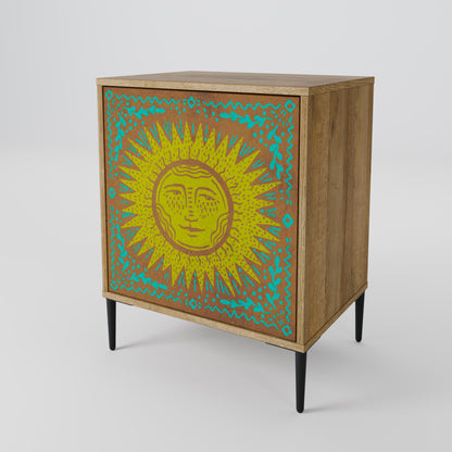 Credenza SUNSHINE EULOGY a 1 anta effetto rovere
