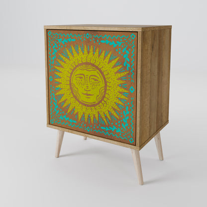 Credenza SUNSHINE EULOGY a 1 anta effetto rovere