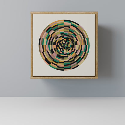 GREEN CIRCLES Madia a 1 anta effetto rovere