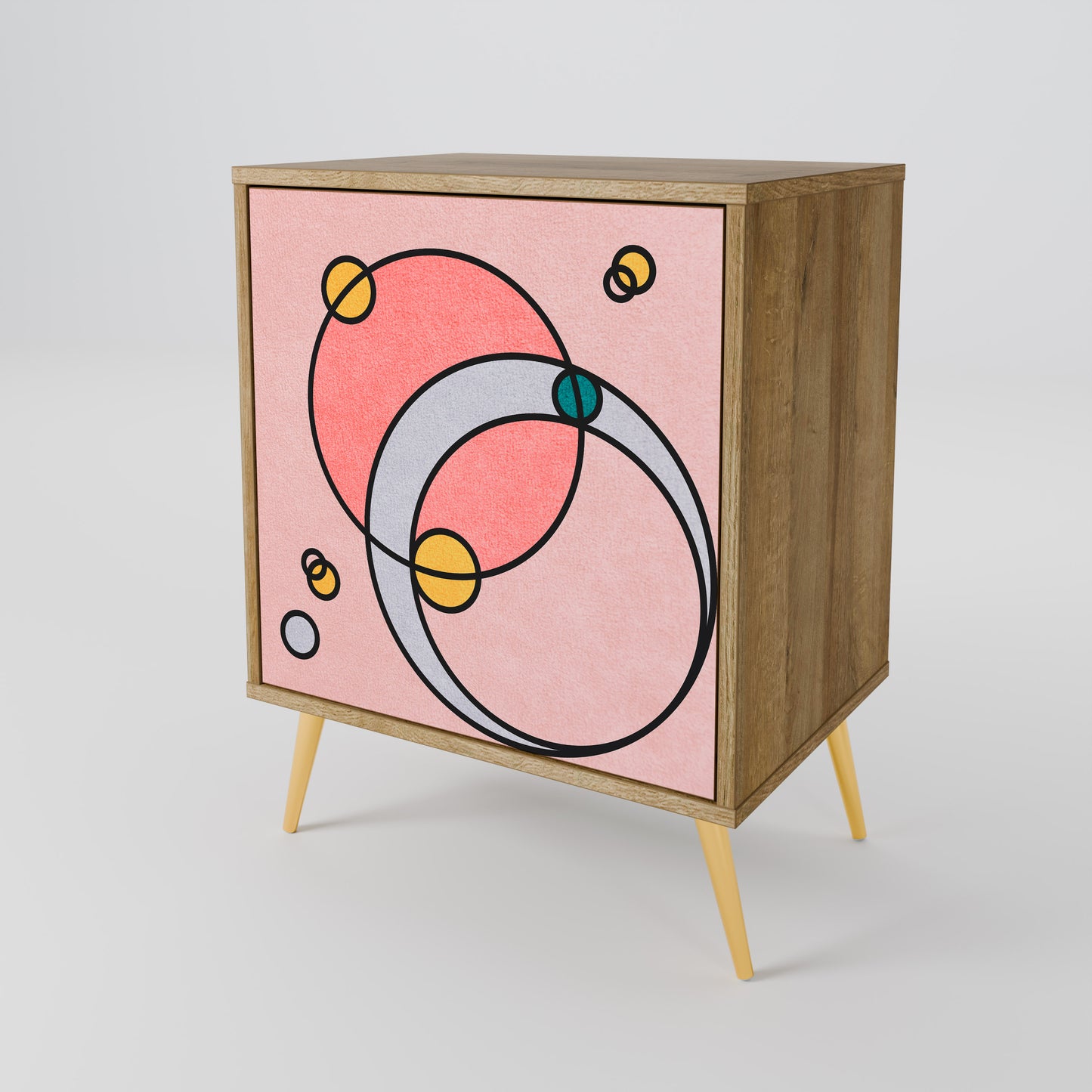 Credenza GOSSAMER ECHOES a 1 anta effetto rovere