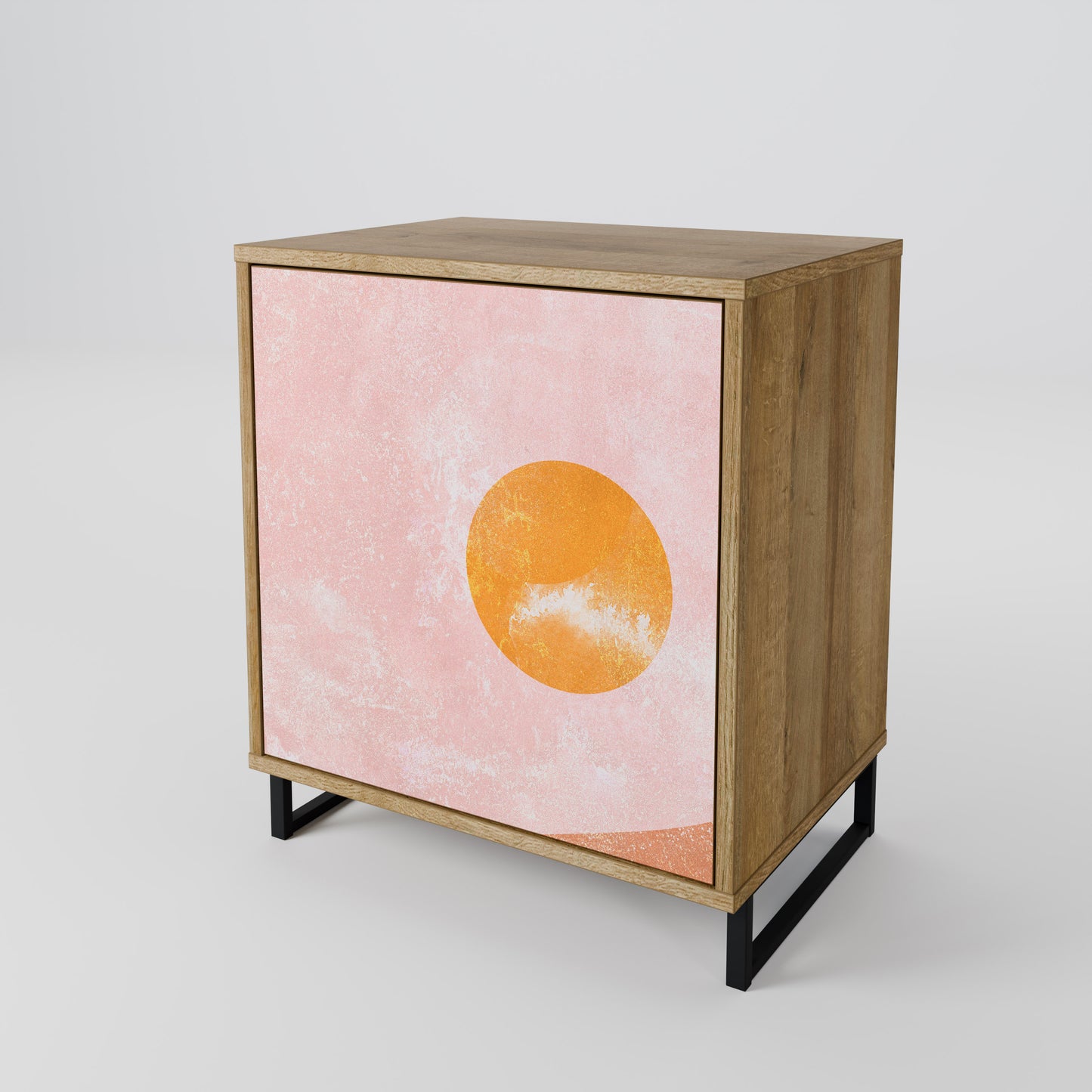 Credenza LUMINOUS SUNLIGHT a 1 anta effetto rovere