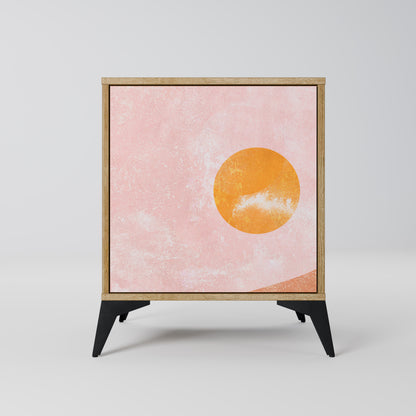 Credenza LUMINOUS SUNLIGHT a 1 anta effetto rovere