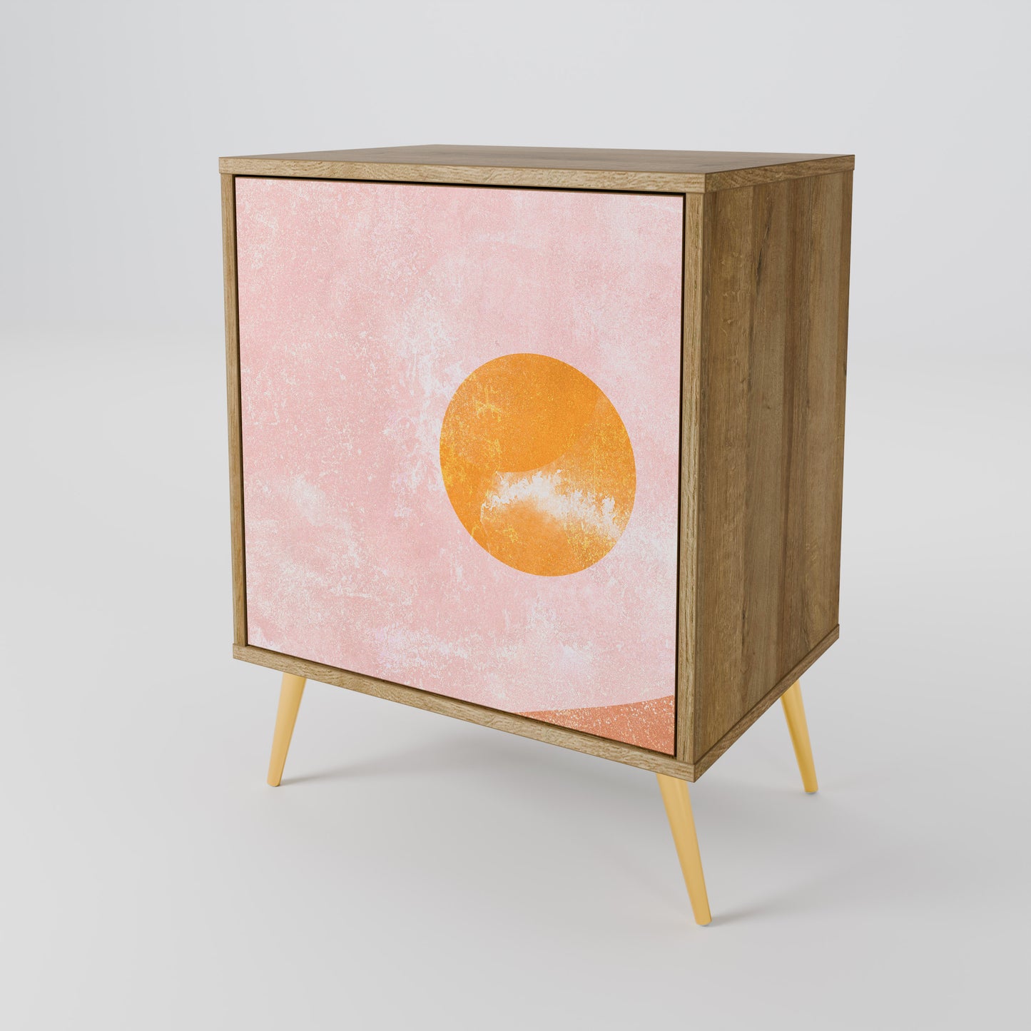 Credenza LUMINOUS SUNLIGHT a 1 anta effetto rovere