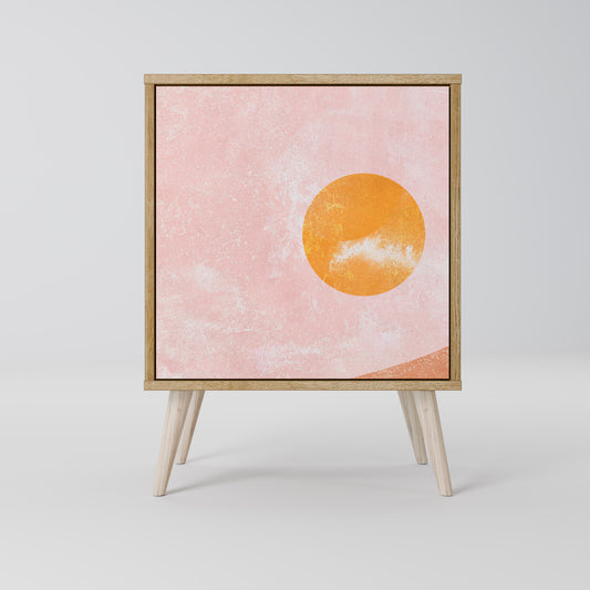 Credenza LUMINOUS SUNLIGHT a 1 anta effetto rovere