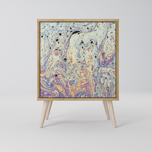 Credenza MOSAIC OF COLORS a 1 anta effetto rovere