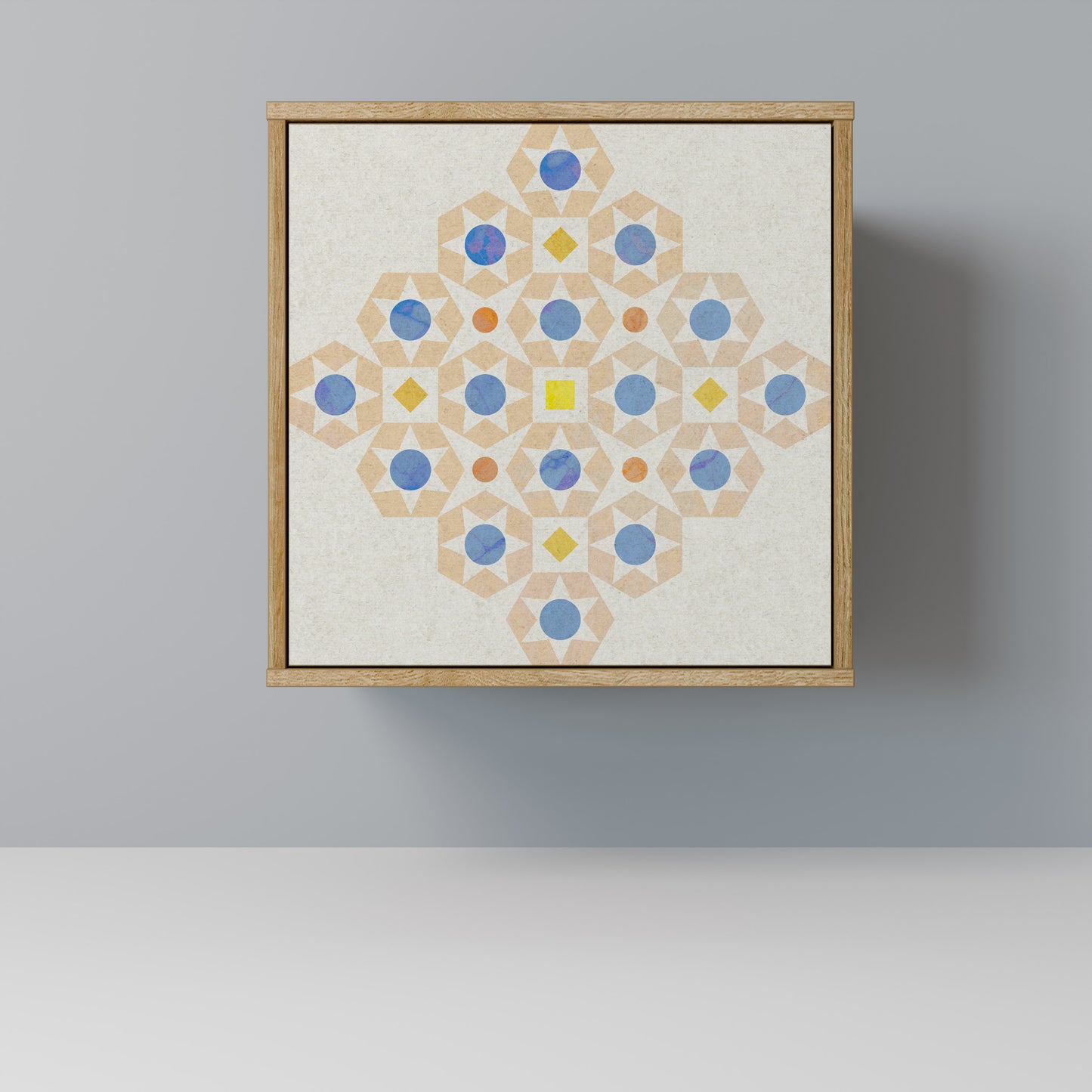 PATTERNED PRISM Madia a 1 anta effetto rovere