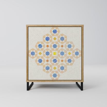 PATTERNED PRISM Madia a 1 anta effetto rovere