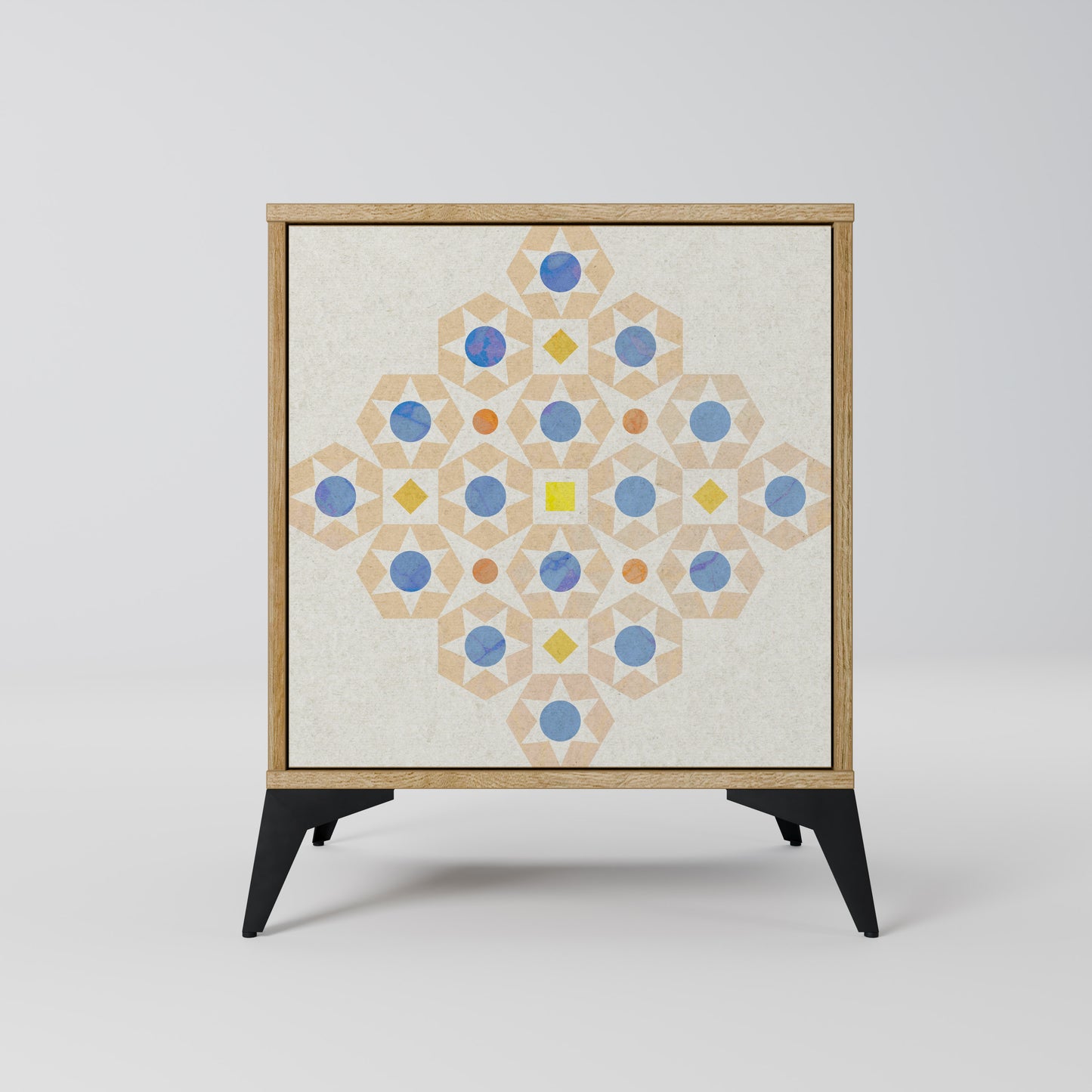 PATTERNED PRISM Madia a 1 anta effetto rovere