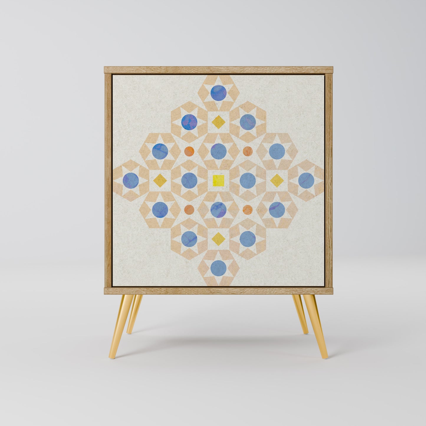 PATTERNED PRISM Madia a 1 anta effetto rovere