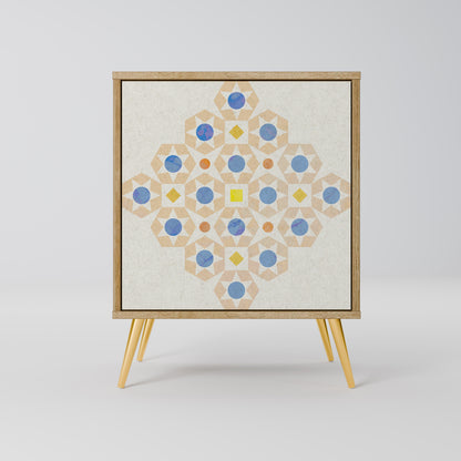 PATTERNED PRISM Madia a 1 anta effetto rovere