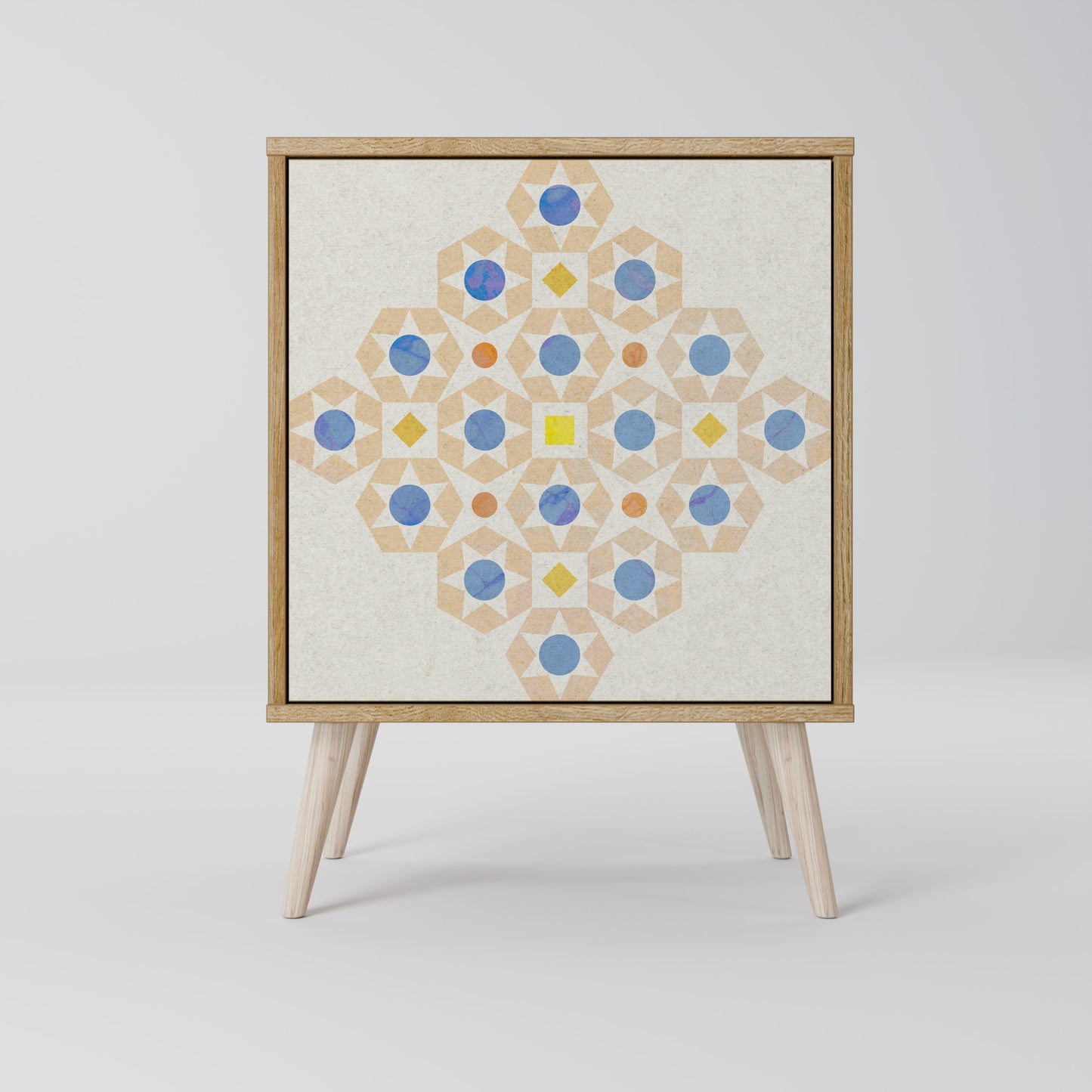 PATTERNED PRISM Madia a 1 anta effetto rovere