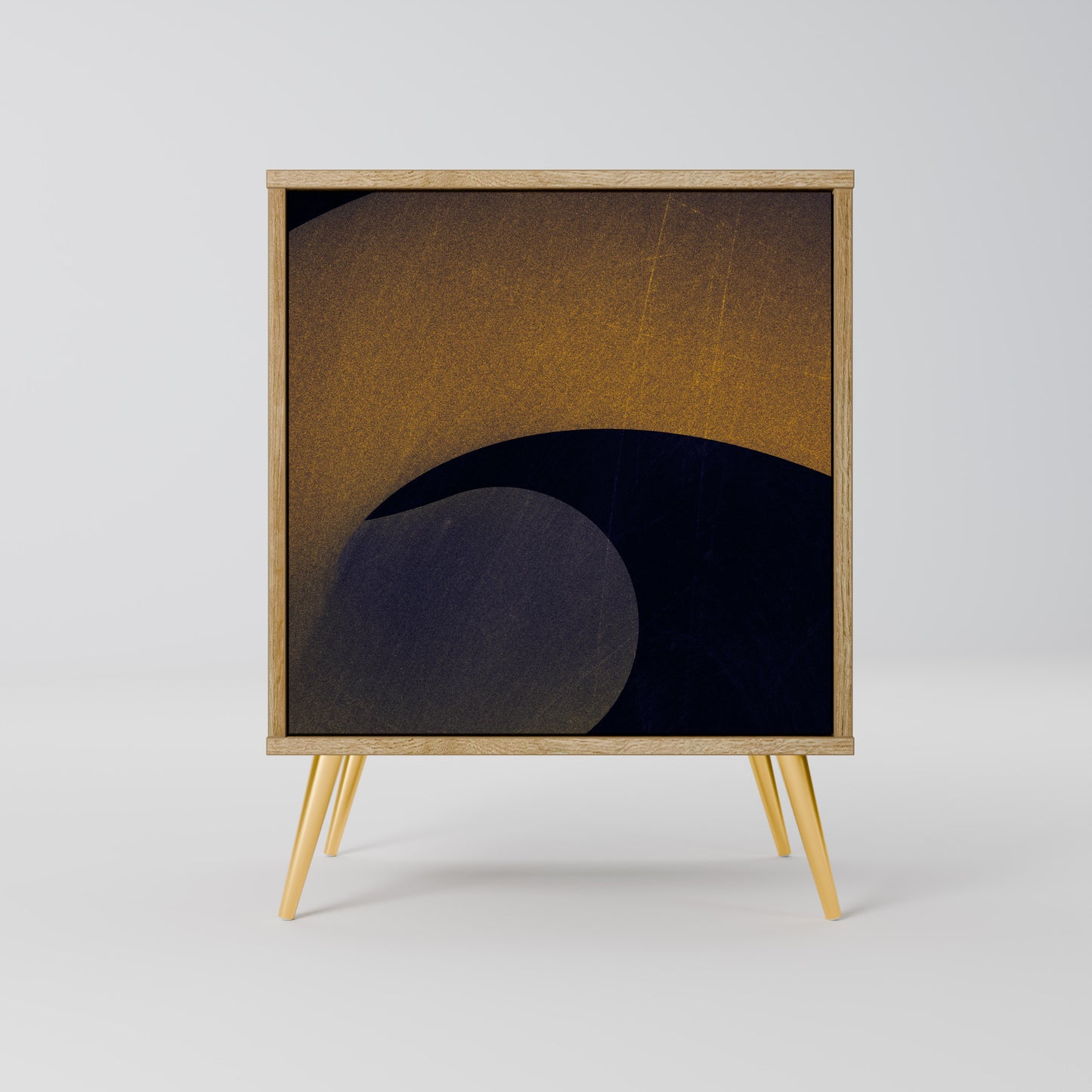 HOLLOW TIME Madia a 1 anta effetto rovere