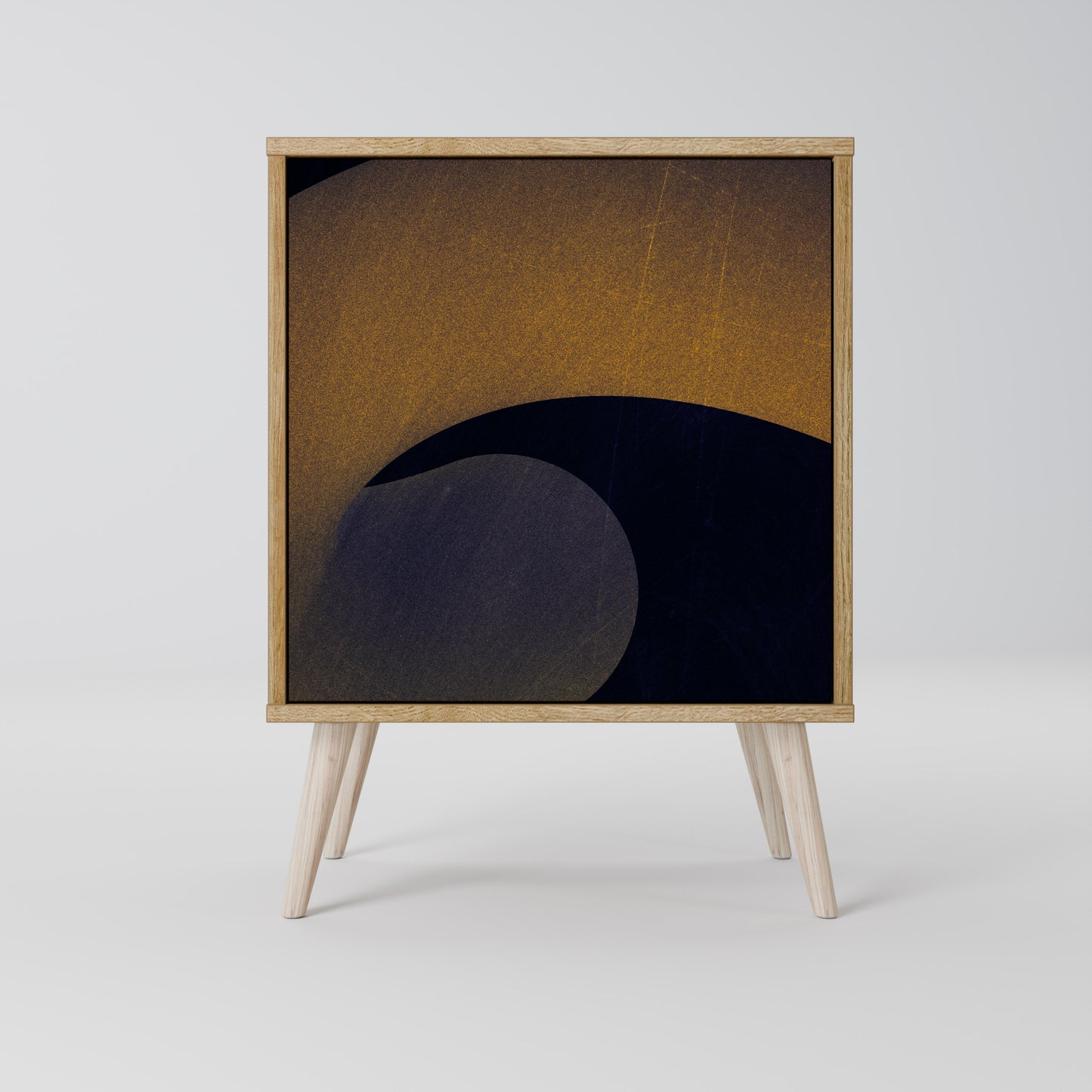 HOLLOW TIME Madia a 1 anta effetto rovere