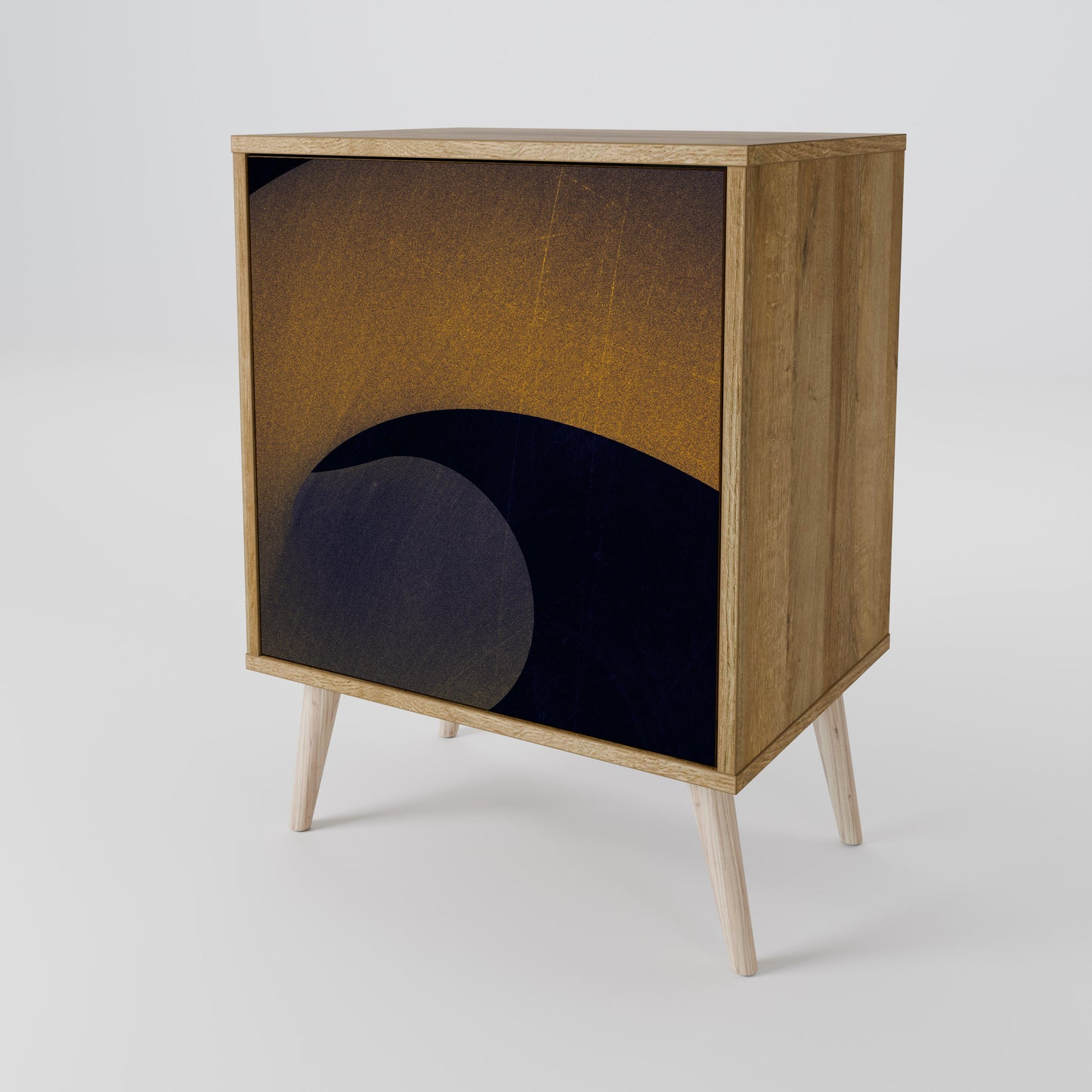 HOLLOW TIME Madia a 1 anta effetto rovere