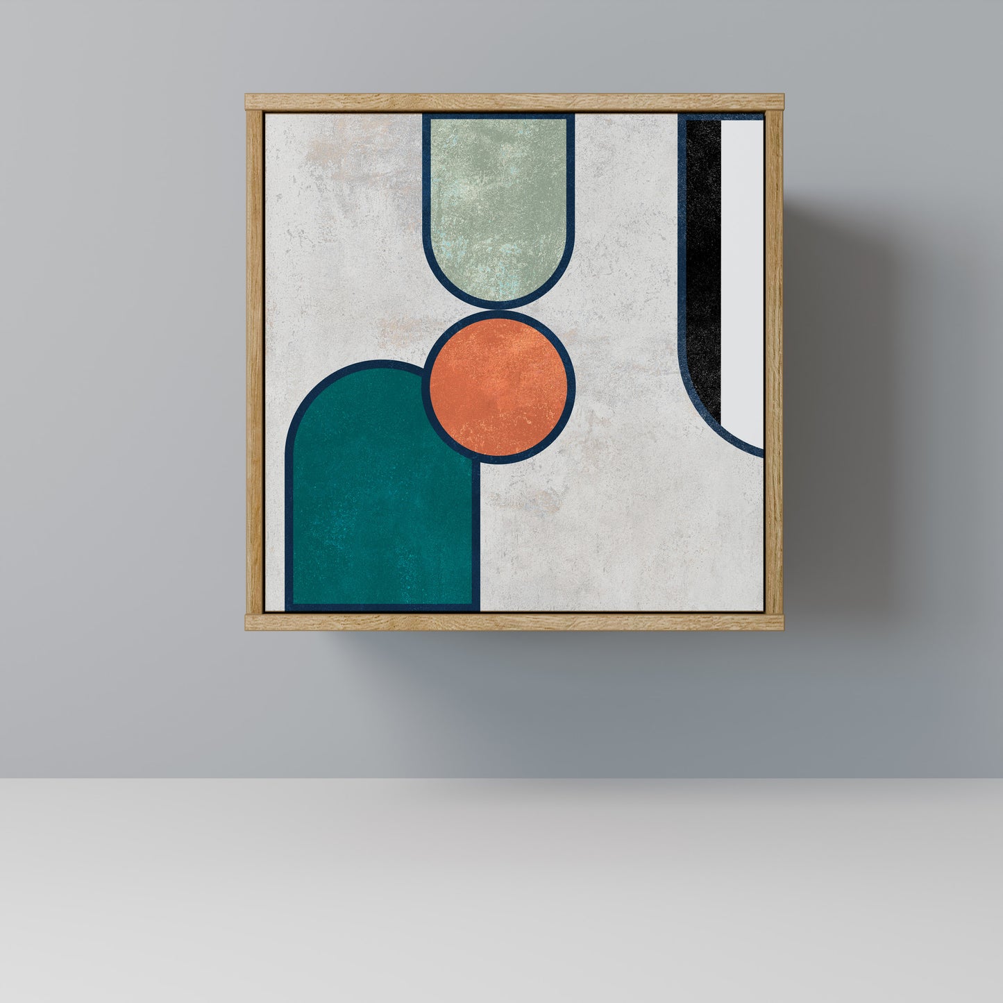 Credenza COOL STORY a 1 anta effetto rovere