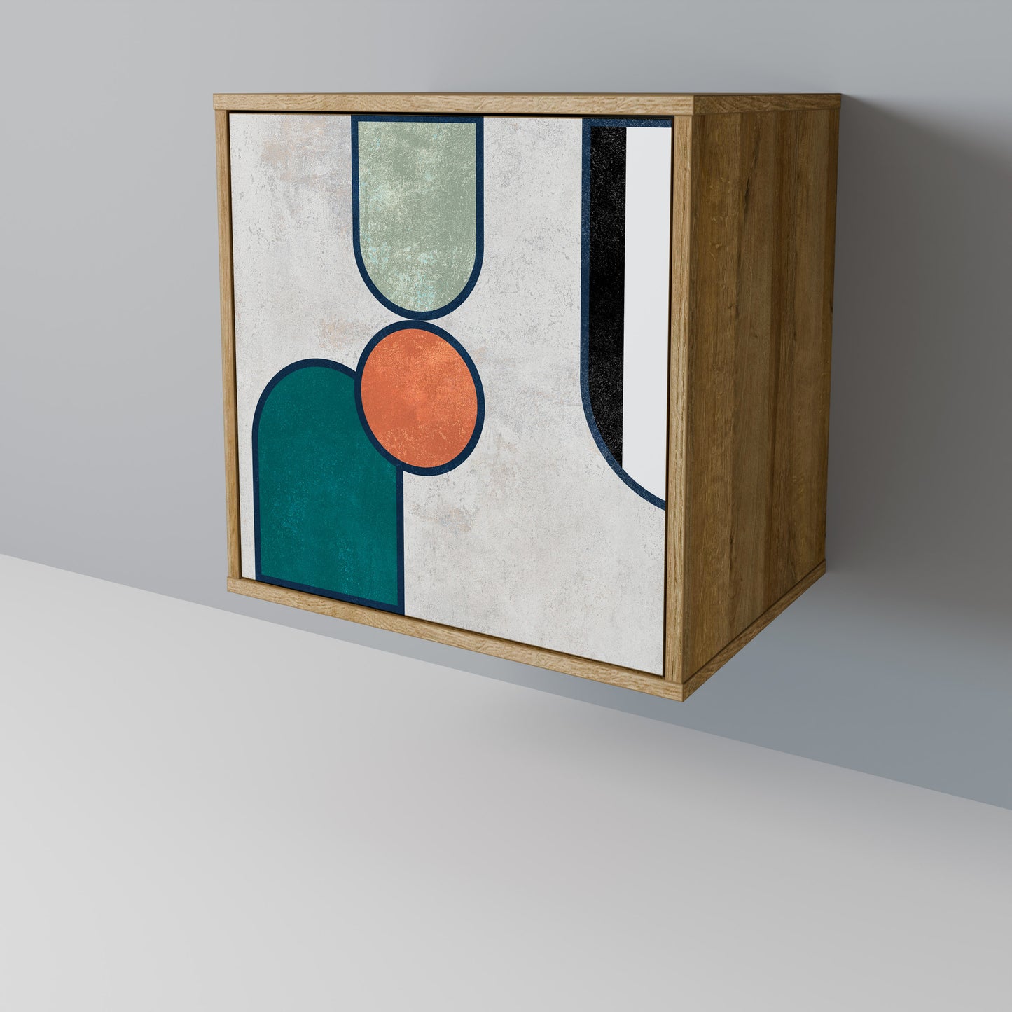 Credenza COOL STORY a 1 anta effetto rovere