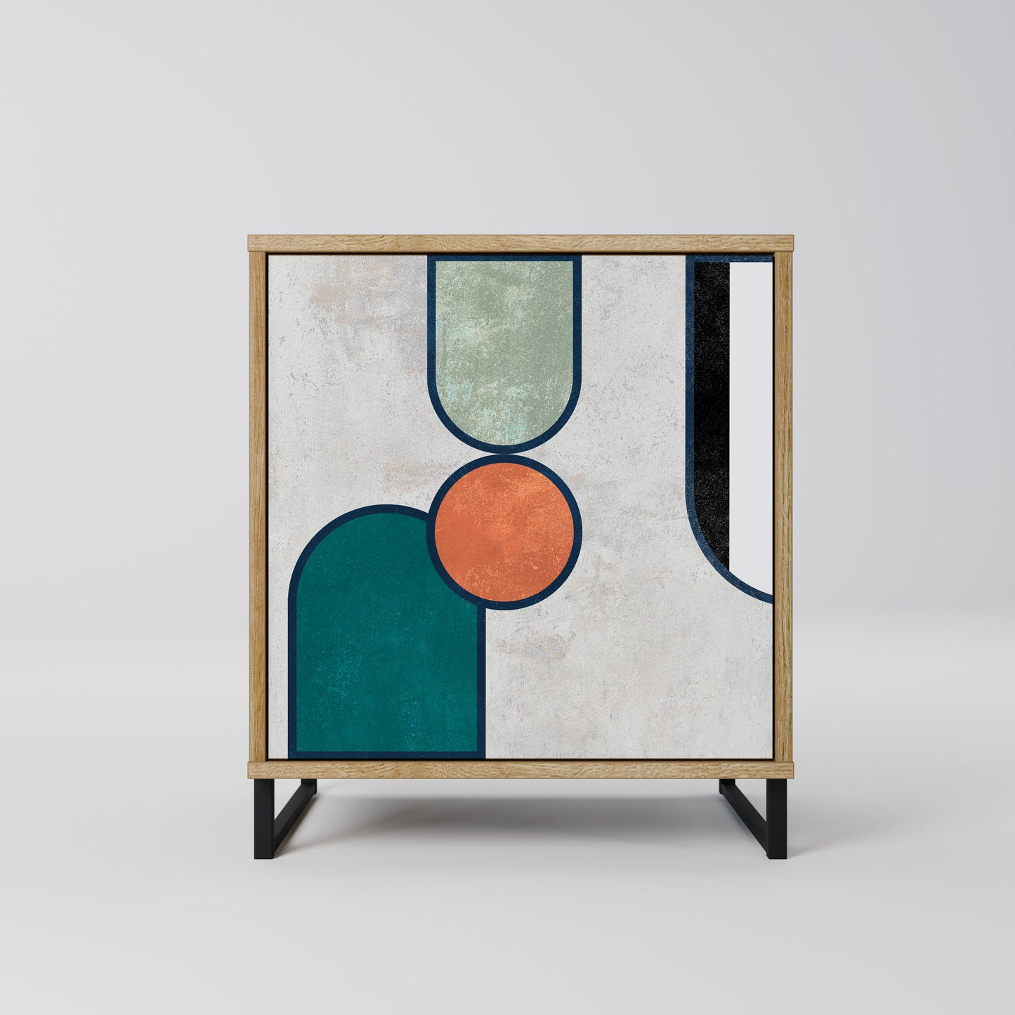 Credenza COOL STORY a 1 anta effetto rovere