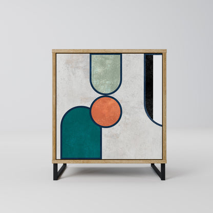 Credenza COOL STORY a 1 anta effetto rovere