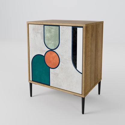 Credenza COOL STORY a 1 anta effetto rovere