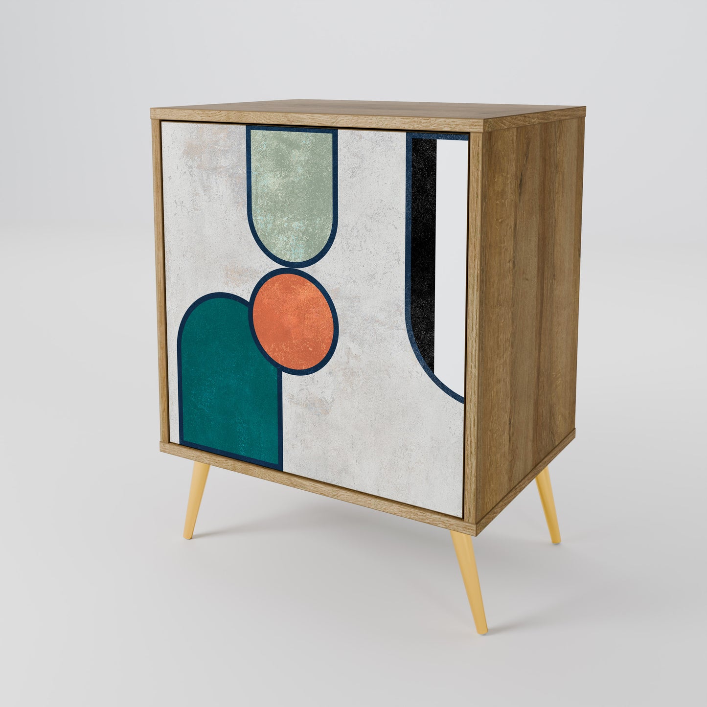 Credenza COOL STORY a 1 anta effetto rovere