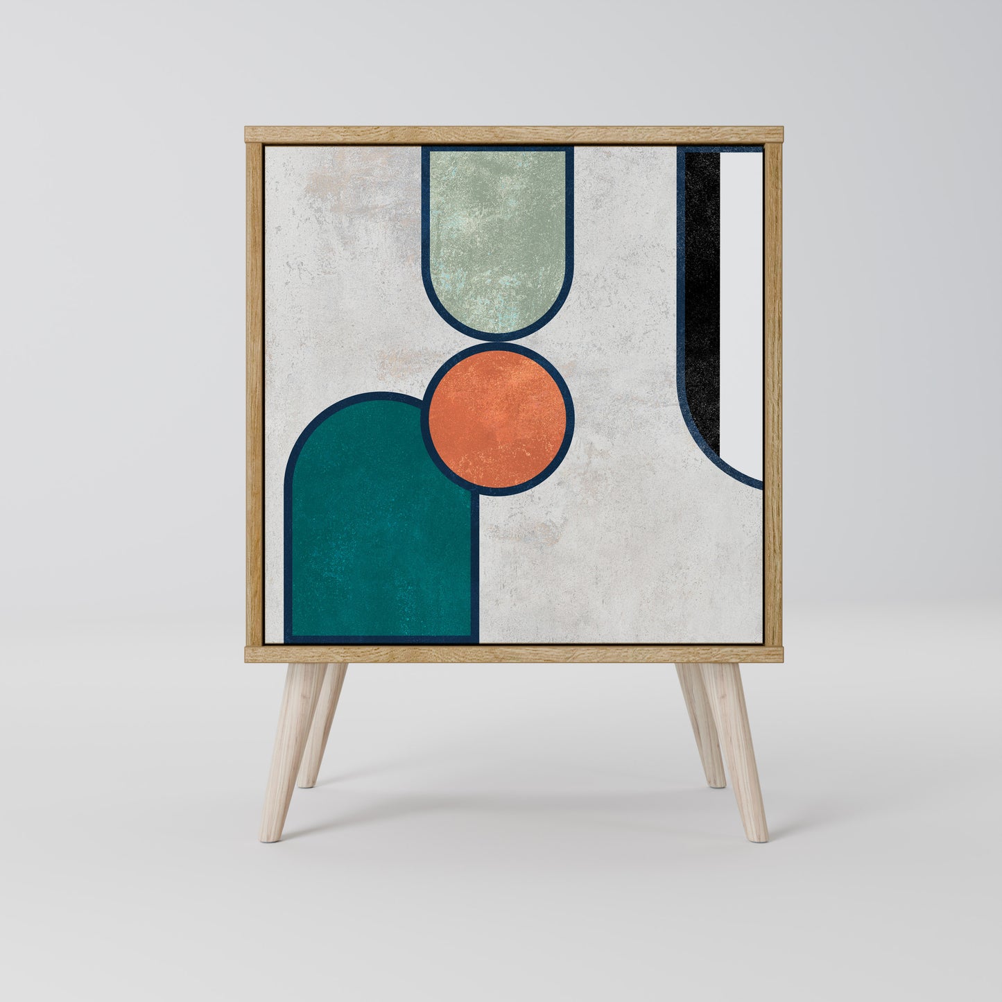 Credenza COOL STORY a 1 anta effetto rovere