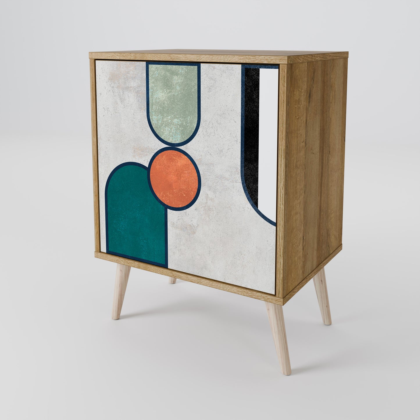 Credenza COOL STORY a 1 anta effetto rovere