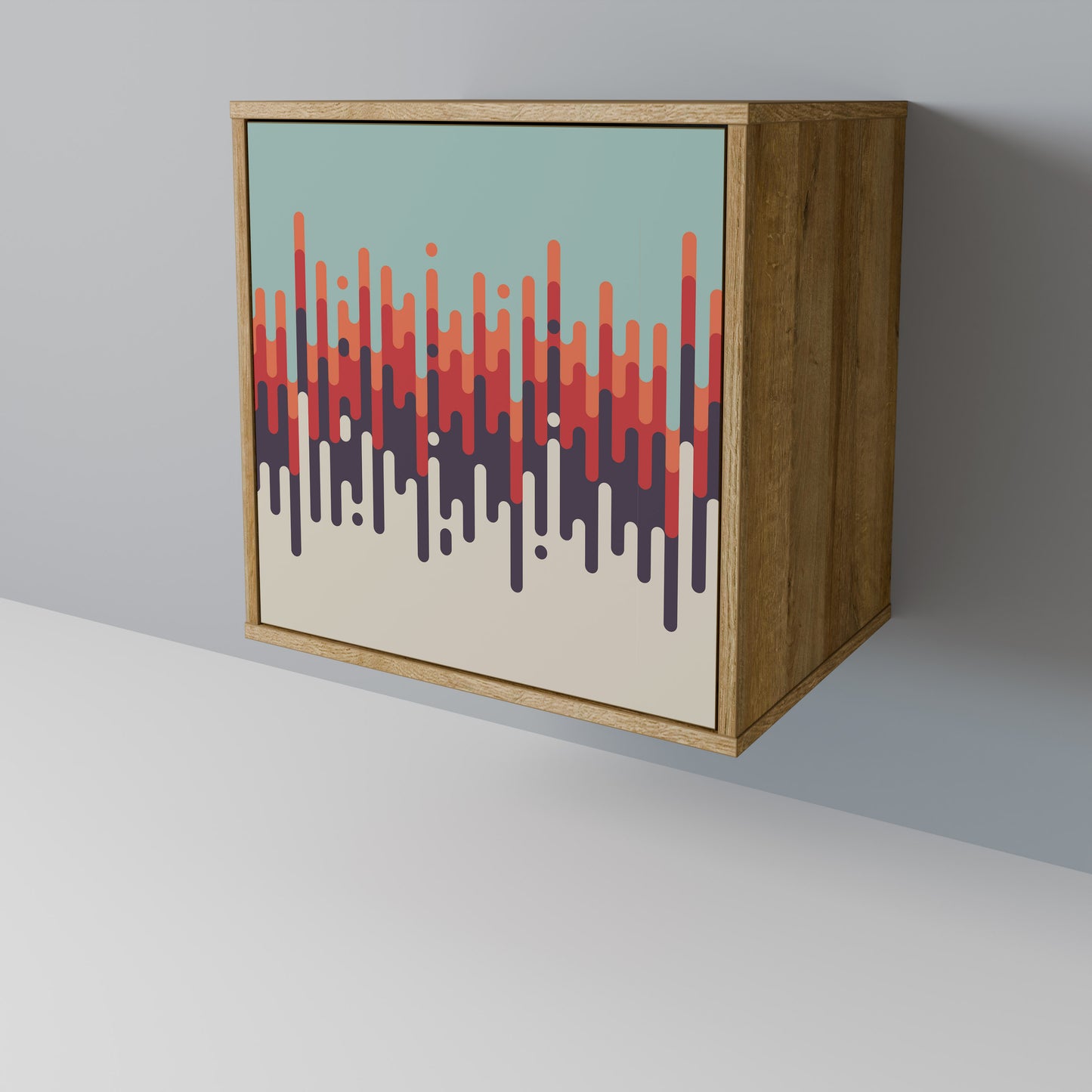 CHROMA CONTOURS Madia a 1 anta effetto rovere